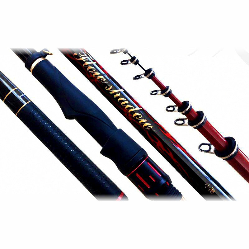 Compact Carbon Fishing Rod, Hard Action, 2.7–3.6 m (8.9–11.8 ft)