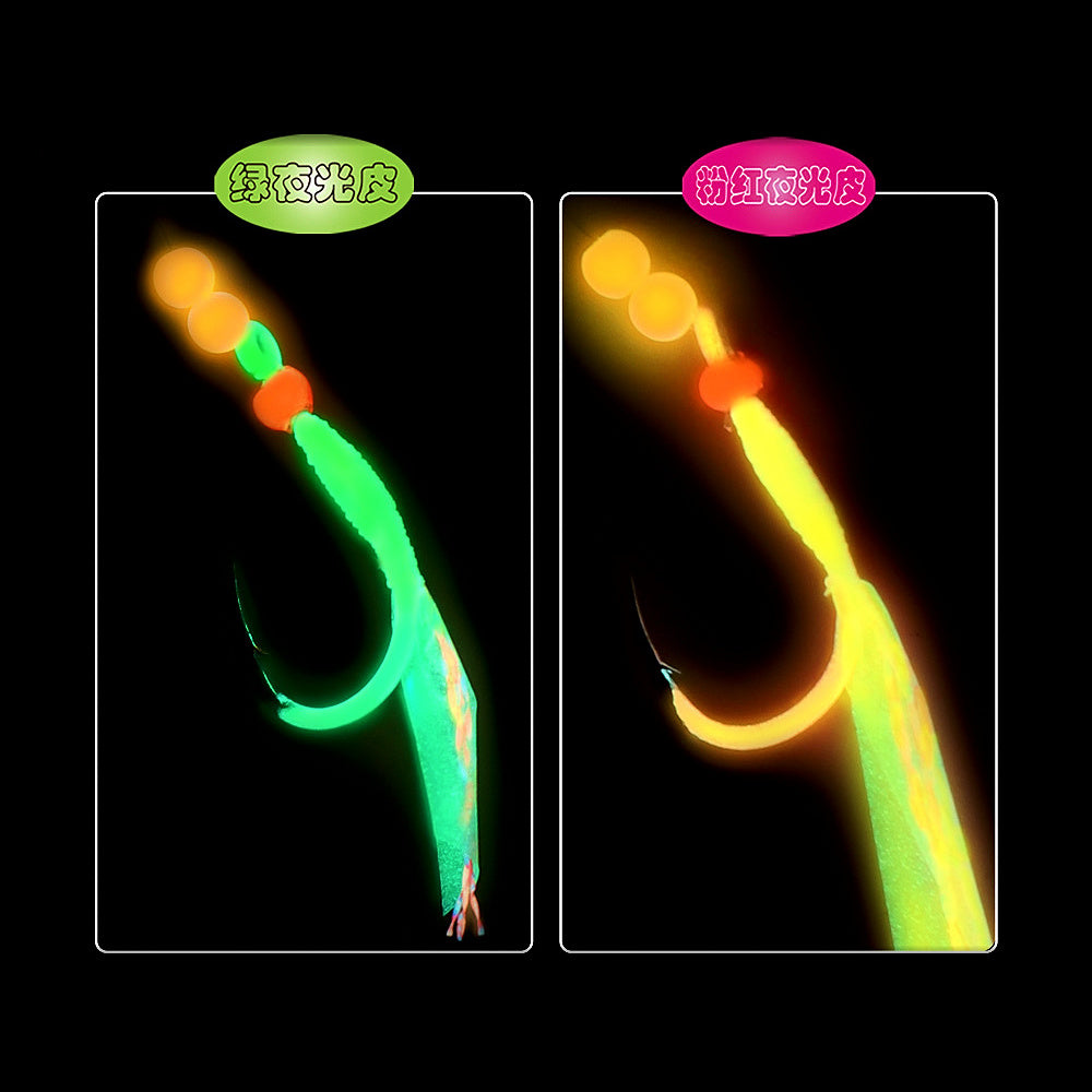 Glow Live Bait Double Hook Rig, Size 9 or 10