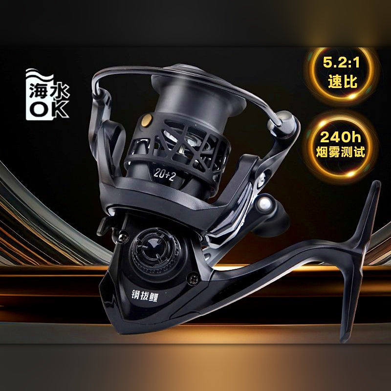 Full Carbon Shallow Spool Spinning Reel, 1500–4000