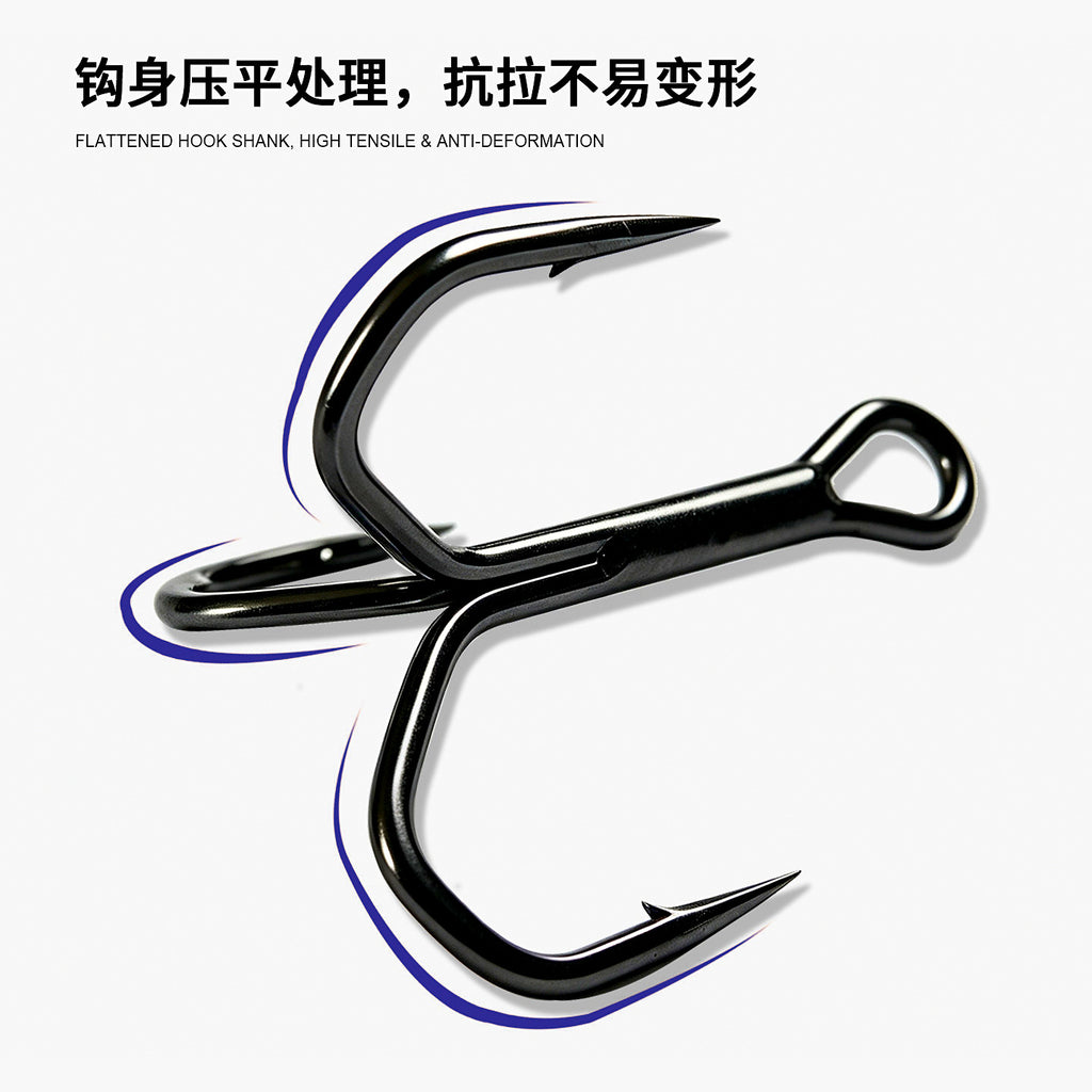 Saltwater Treble Hooks, Sizes 12 to 5/0, 10 Pack