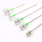 Stainless Steel Squid Umbrella Hook, Single or Double Layer