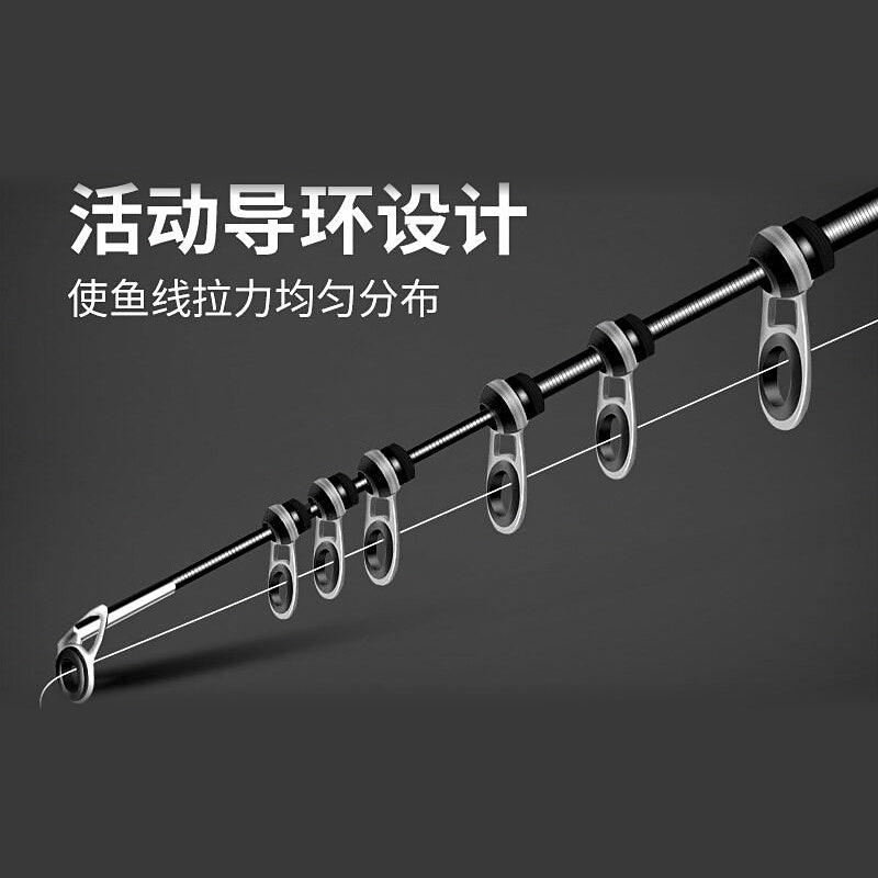 5-Piece Carbon Iso Rod, Hard Action, 4.5–5.3 m (14.8–17.4 ft)