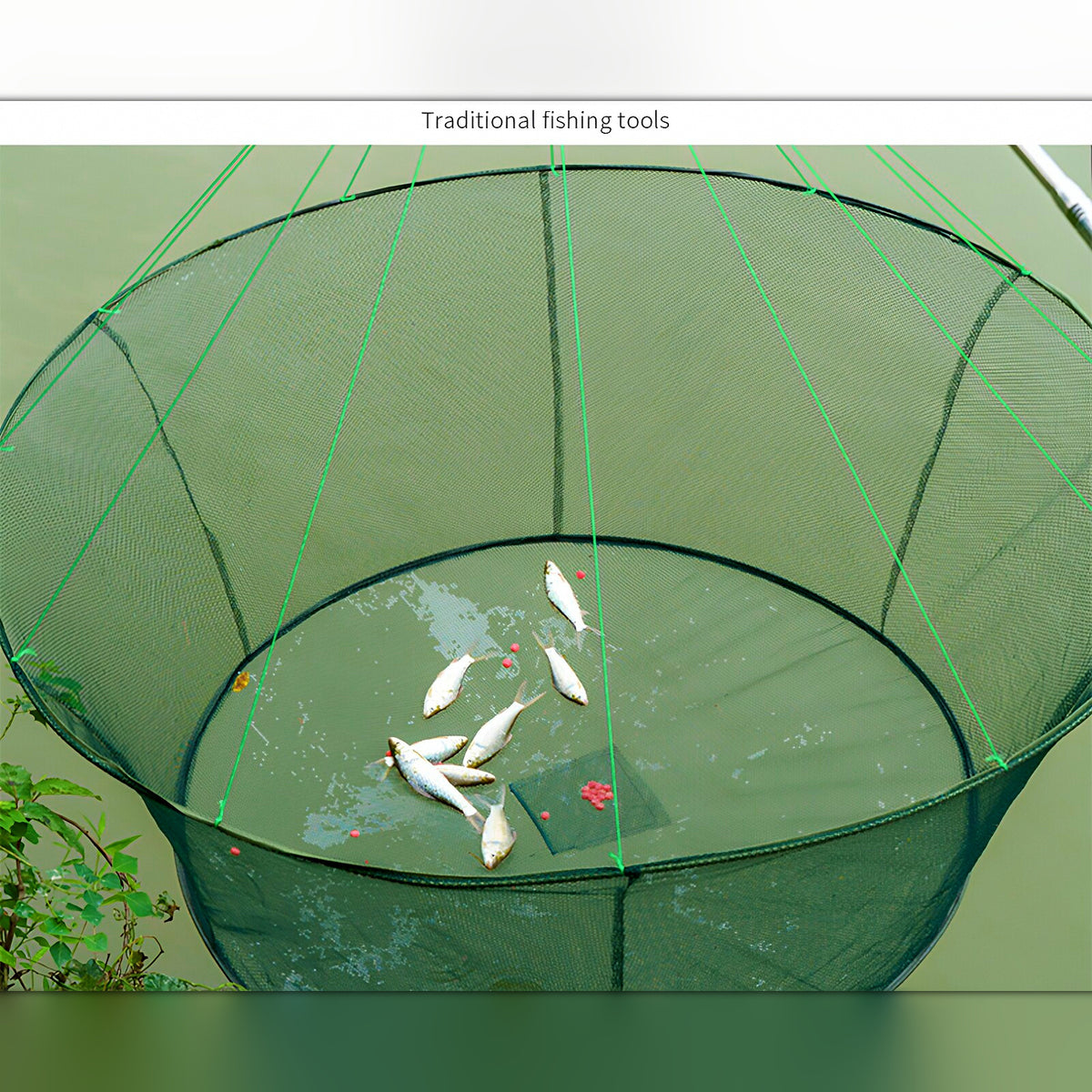 Folding Lift Net Fish Trap, 60 cm–3 m (24–118 in)