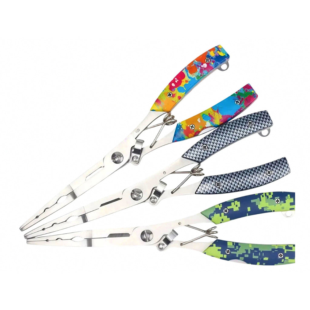 Fishing Pliers, Stainless Steel, Braid Cutter & Split Ring
