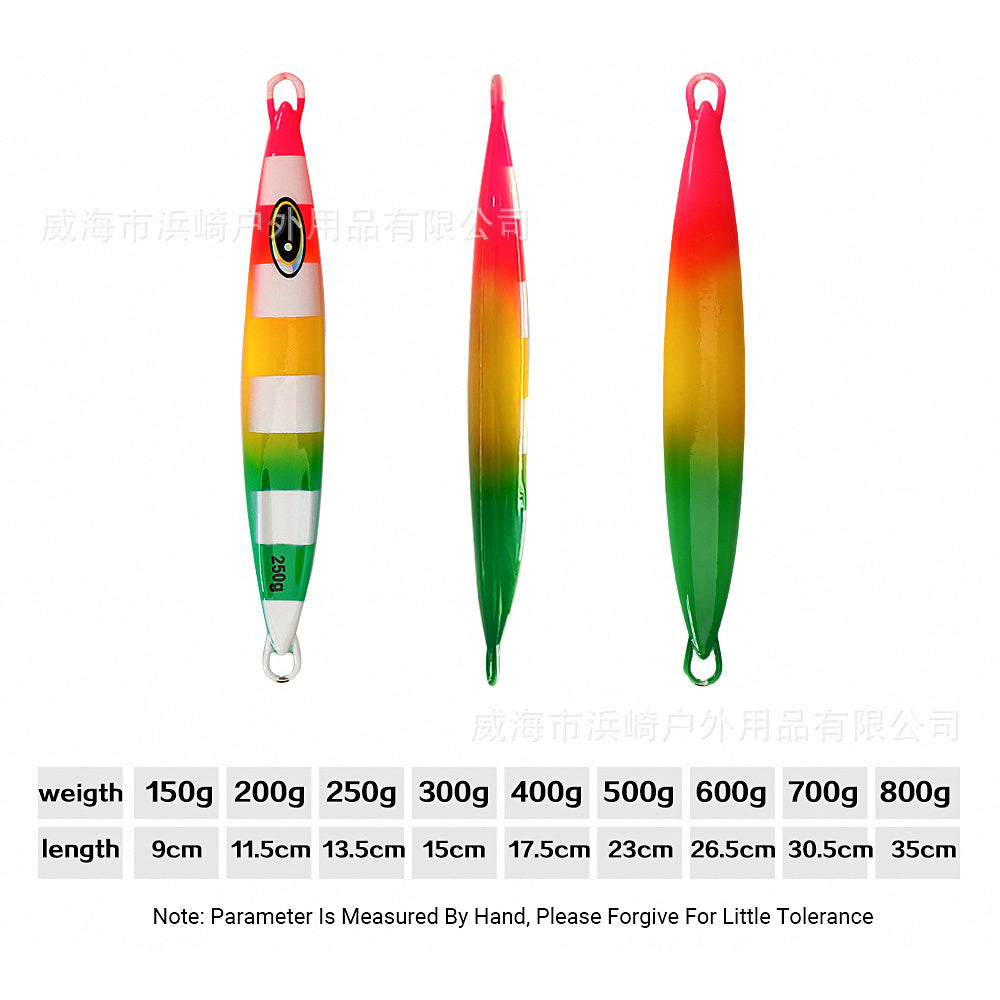 Glow Slow Pitch Jig, 150–800 g (5.3–28.2 oz)