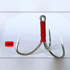 High Carbon Steel Treble Hooks, Barbless or Small Barb