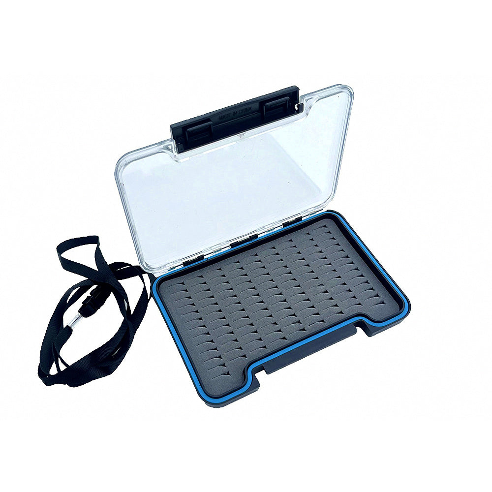Single-Layer Waterproof Fly Box, Clear Lid, Foam Insert