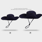 Wide Brim Quick-Dry Sun Bucket Hat, Fits 54–65 cm