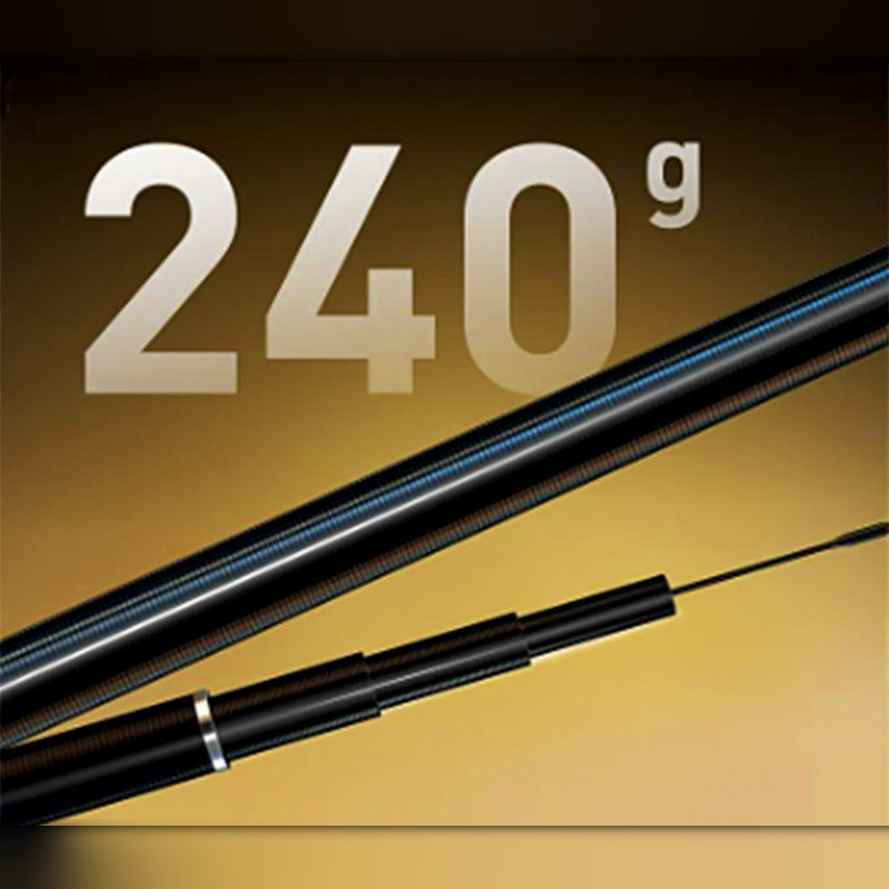 Carbon Hand Pole, 7.2 m (23.6 ft), 7-Section, Hard Action