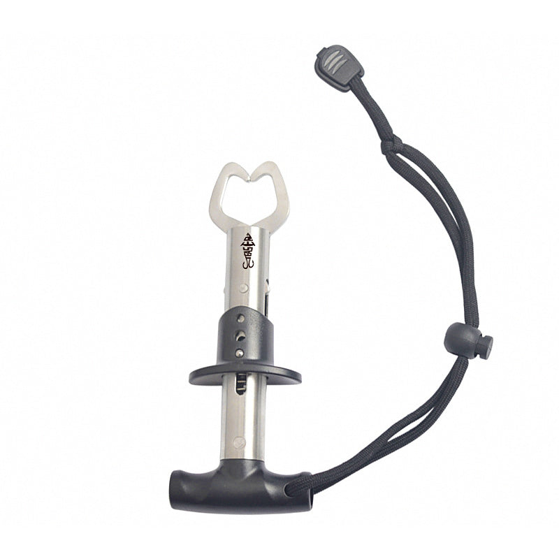 Stainless Steel Fish Gripper with Lanyard, Mini Pistol Grip