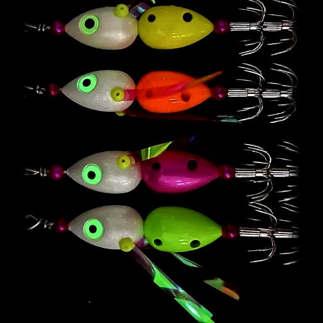 Luminous Squid Hook Rig with Bead, Small Ant Style