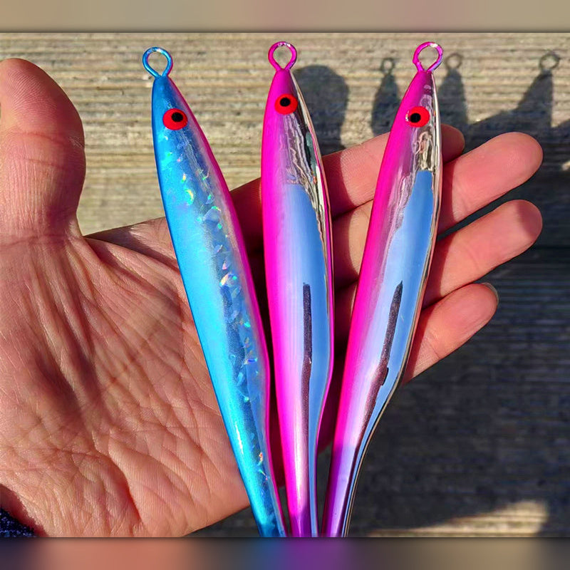 Mirror Plated Metal Jig, Glow Stripe, 200 & 300 g (7.1 & 10.6 oz)