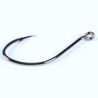 Offset Live Bait Hook, Size 6/0, Long Shank, Silver