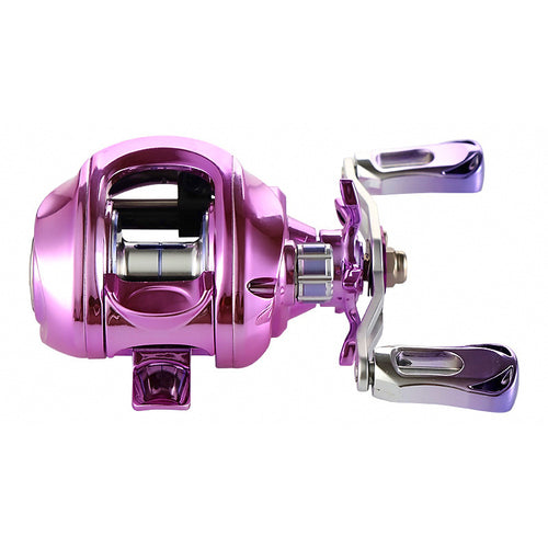 Round Baitcasting Reel, Purple, Left or Right Hand