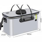 Folding EVA Fish Bucket with Skylight Lid, 30-80 cm