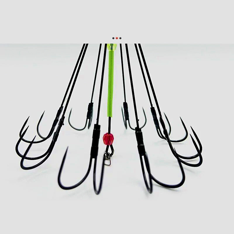 8-Arm Grapnel Hook Rig, 16 Hooks, Bait Cage Option