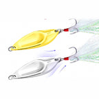 Metal Casting Spoon Lure, 3–20 g (0.11–0.71 oz), Gold or Silver