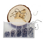 Ise Hook Assortment, 151 pcs, Sizes 4-12, Barbed Eyed