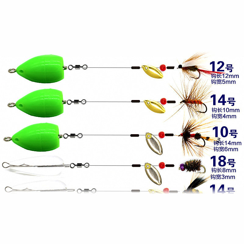 Pre-Tied Micro Fly Lure Rigs, 2–10 Pack Sets