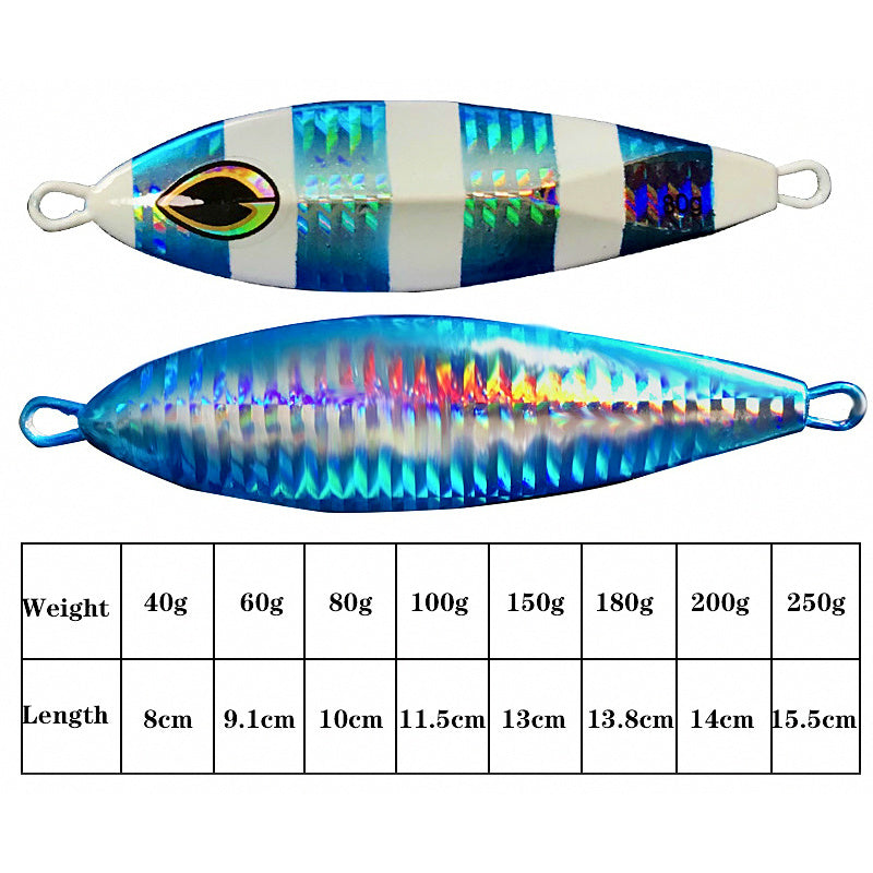 Teardrop Slow Pitch Jig, 40–250 g (1.4–8.8 oz)