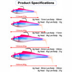 T-Tail Soft Swimbait Jig Head Lure, 115–160 mm (4.5–6.3 in)