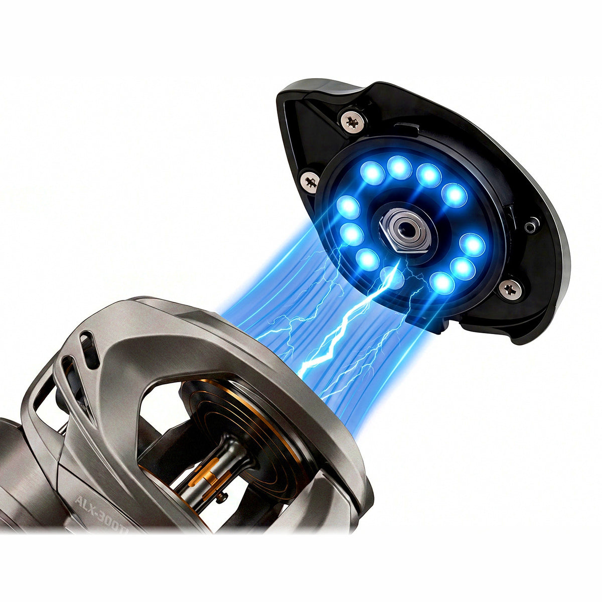 Aluminum Baitcasting Reel, 6.5:1, 7 Bearings, 243 g (8.6 oz)