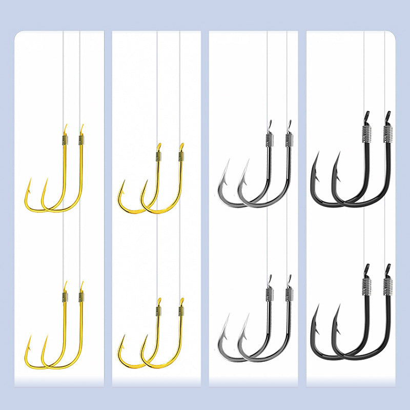Snelled Double Hook Rigs, Izu/Iseama/Kinsode, 10 Sets
