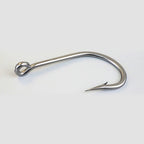 Stainless Steel Saltwater Hooks, Barbed, Sizes 5/0–20/0