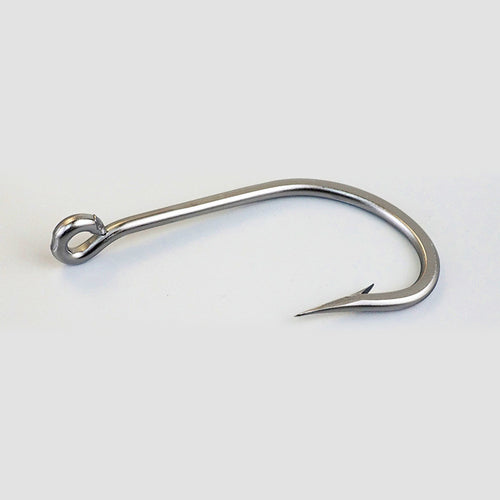 Stainless Steel Saltwater Hooks, Barbed, Sizes 5/0–20/0
