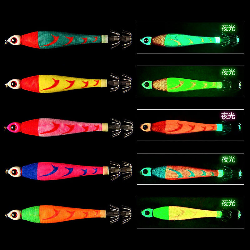 Weighted Squid Jig, Wood Shrimp Style, 56–150 g (2–5.3 oz)
