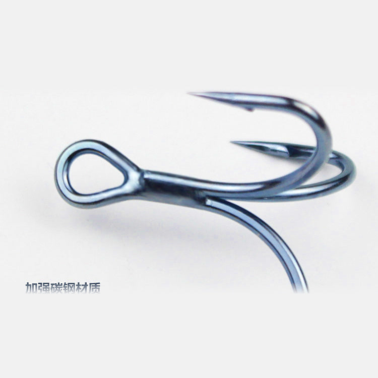Carbon Steel Barbed Treble Hooks, 20 pcs, Sizes #10–3/0