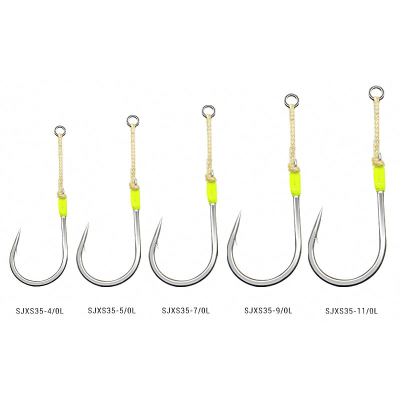 Slow Pitch Single Assist Hook, Kevlar Cord, 4/0–11/0