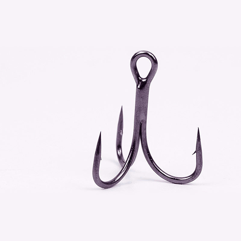 Barbed Treble Hooks, High-Carbon Steel, Sizes 1/0–10