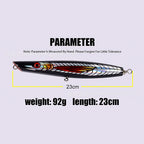 Wooden Surface Pencil Lure, 23 cm, 92 g (3.2 oz)