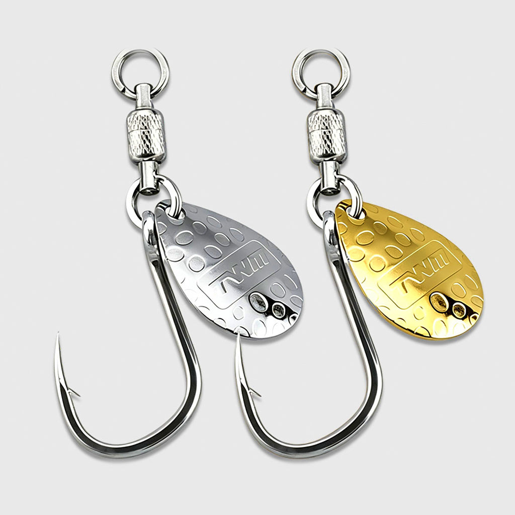 Bearing Spinner Hook, Gold or Silver, Sizes 1–2/0