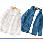 Men's Lightweight Sun Hoodie Jacket, Ice Silk Full Zip