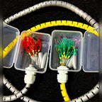 Pre-Tied Single Hooks on 60 cm (23.6 in) Rubber Line, 40 per Box