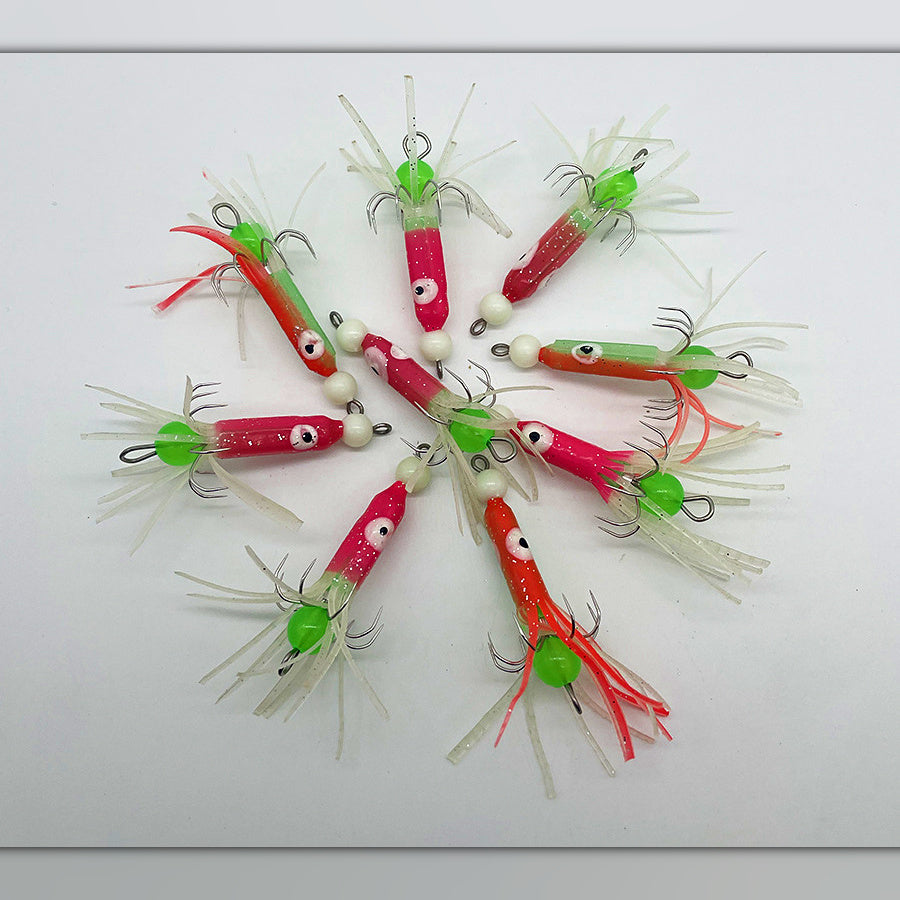 Soft Octopus Squid Jig Trailer Hook, Pink or Orange