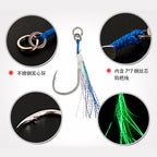 Single Assist Hook, Steel Wire, Barbed, Sizes 1 to 4/0