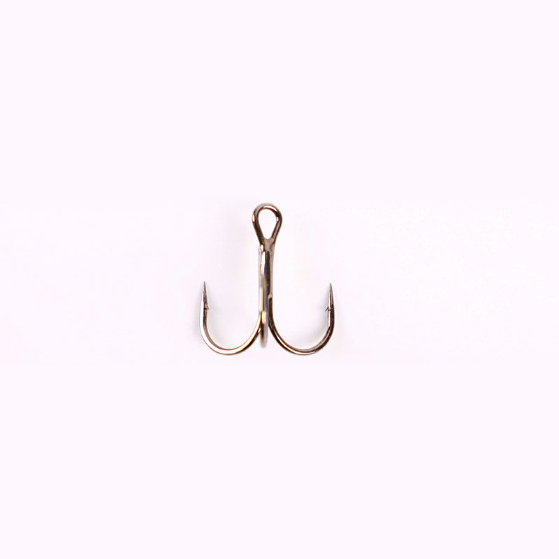 Barbed Treble Hooks, Black/White Coated, Sizes 2–16 Bulk