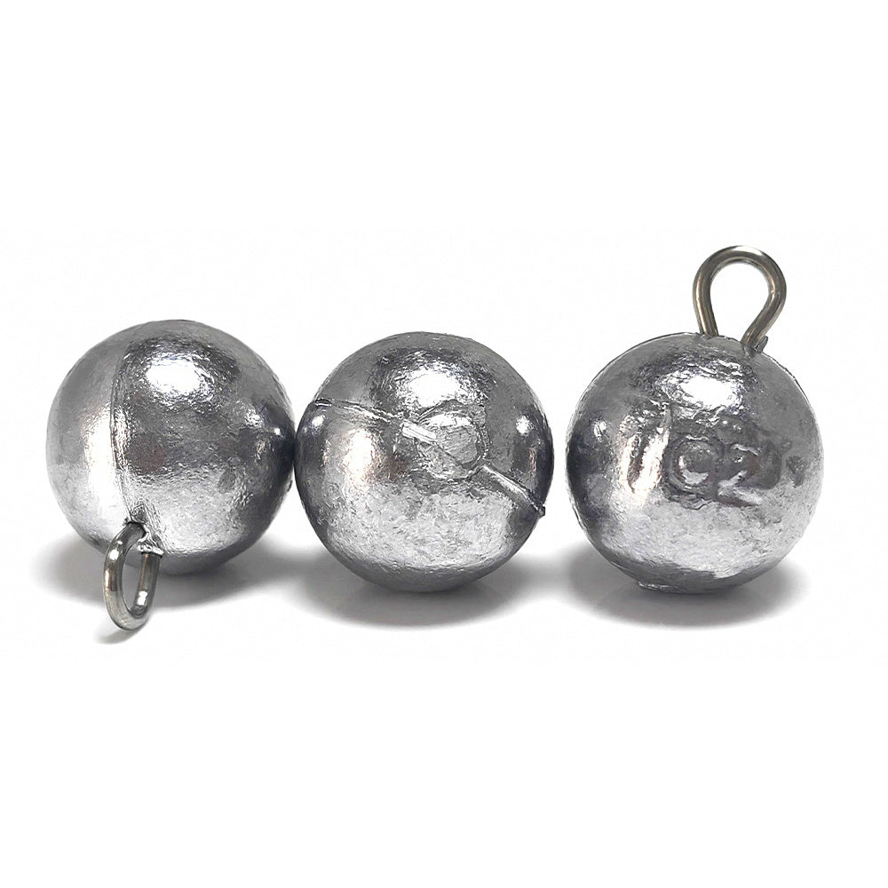Round Ball Sinker with Eyelet, Lead, 1–16 oz (28–450 g)