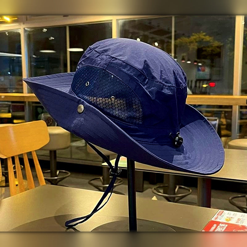 Quick-Dry Wide Brim Bucket Hat, Nylon, Adjustable 56–58 cm