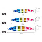 Metal Jig, 20–100 g (0.7–3.5 oz), Optional Tail Spinner Hook
