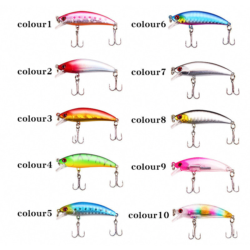 Sinking Pencil Bait with 3 Treble Hooks and Rattle, Hard Lure