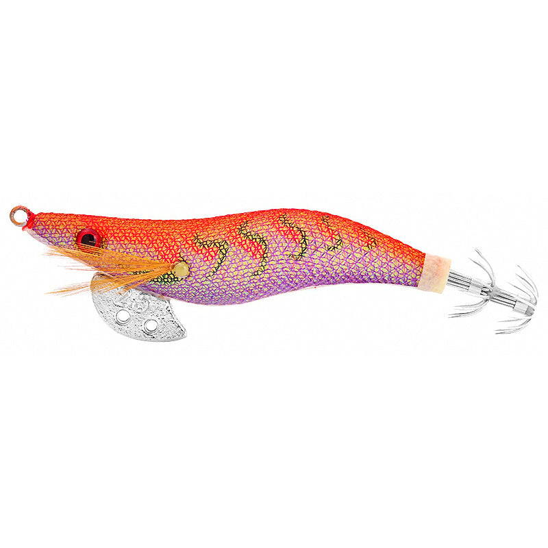 Wood Shrimp Squid Jig, Glow, Double Rattle, Sizes 2.5–4.0