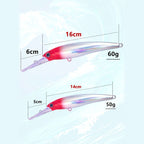 Deep Diving Long Lip Minnow Lure, 35–80 g (1.2–2.8 oz)