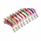 Laser Wood Shrimp Squid Jig Lure, Size 3.5