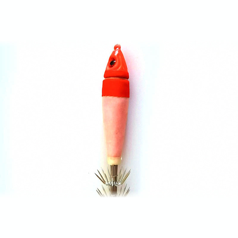 Lead Head Squid Jig, Wood Shrimp Style, 80–180 g (2.8–6.3 oz)