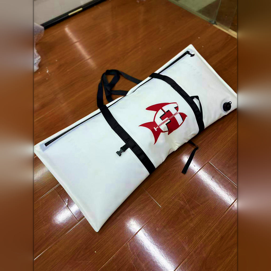 Insulated Soft Cooler Bag for Fishing, Waterproof, White