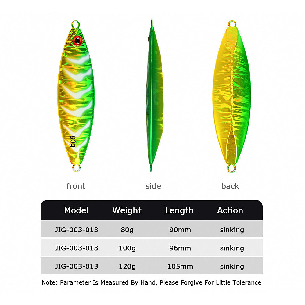 Slow Pitch Jig, 80–120 g (2.8–4.2 oz), Glow